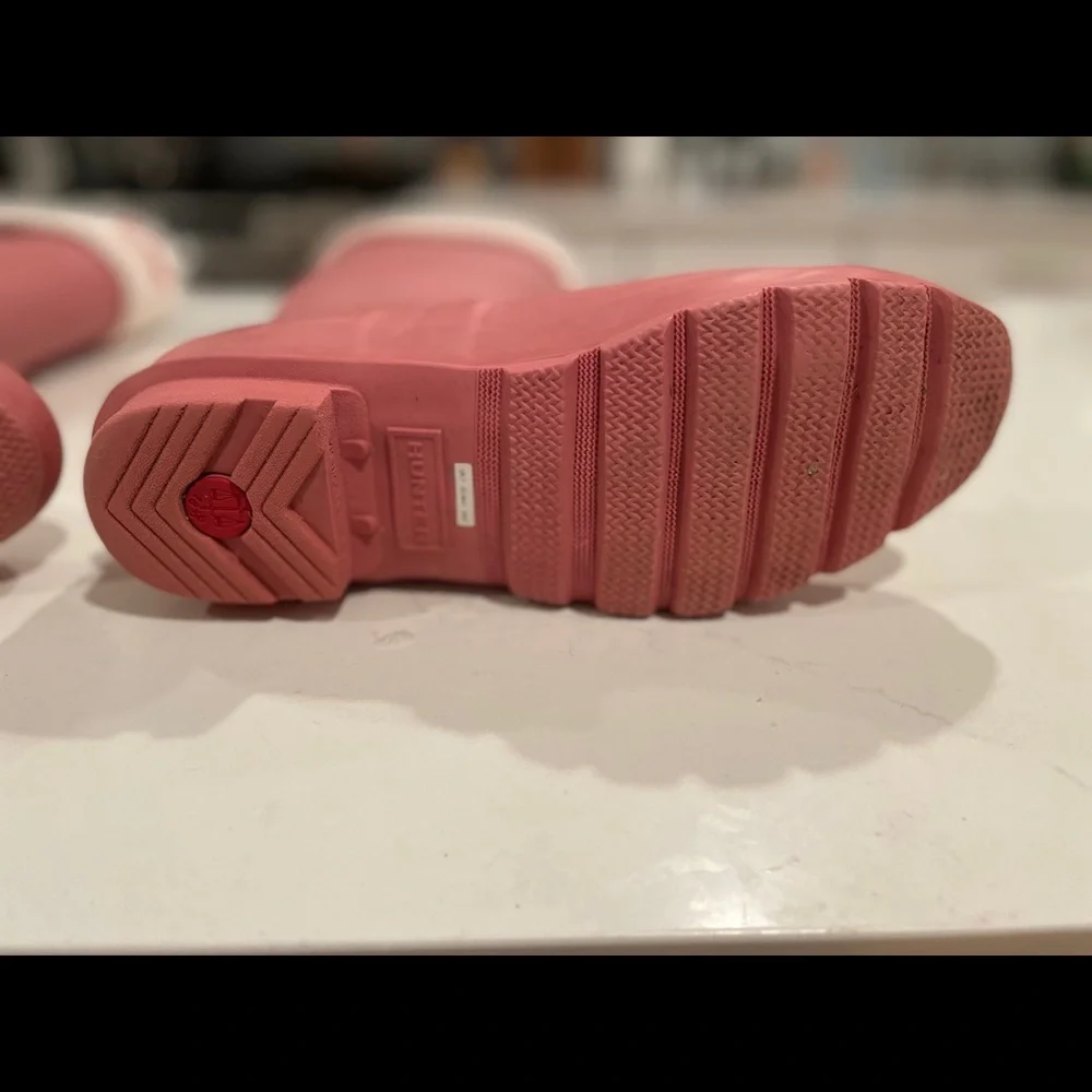 Pink Hunter Boots with Cream Socks - Picture 5 of 7